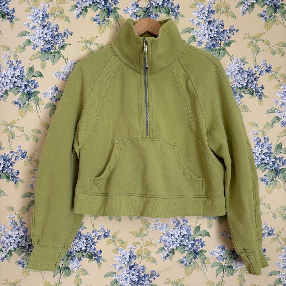 Lululemon Scuba Cropped Funnel Neck Sweatshirt - Wasabi